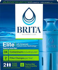 Elite Water Filter Replacements For Pitchers And Dispensers, NSF Certified To Remove 99 Percent Lead, 2 Count, Blue packaging
