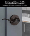 Six Pack Privacy Door Emergency Release Tool Set For Interior Bedroom And Bathroom Doors With Small Access Hole, Featuring Flat Slotted Tips, Durable Metal Construction In Gold Color For Quick, Safe Entry During Privacy Scenarios.