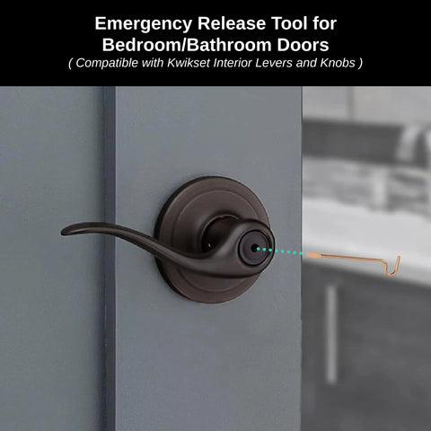Six Pack Privacy Door Emergency Release Tool Set For Interior Bedroom And Bathroom Doors With Small Access Hole, Featuring Flat Slotted Tips, Durable Metal Construction In Gold Color For Quick, Safe Entry During Privacy Scenarios.