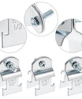 EMT Pipe Universal Strut Clamps Ten Pack One Half Inch Electro Galvanized Conduit Channel Clamps for Secure Mounting