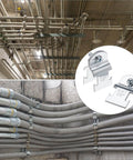 EMT Pipe Universal Strut Clamps Ten Pack One Half Inch Electro Galvanized Conduit Channel Clamps used in conduit installation.