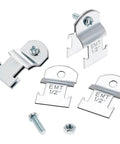 EMT Pipe Universal Strut Clamps Ten Pack One Half Inch Electro Galvanized Conduit Channel Clamps with hardware for secure mounting