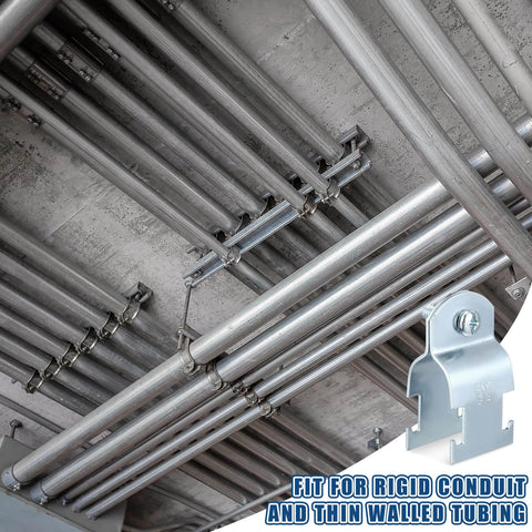 Universal EMT Pipe Strut Clamps for Strut Channel Accessory Electro Galvanized Conduit Clamp with Bolt and Nut Three Quarters Inch