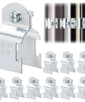 EMT Pipe Universal Strut Clamps Ten Pack One Half Inch Electro Galvanized Conduit Channel Clamps for Secure Mounting and Corrosion Resistant Support in Electrical Installations