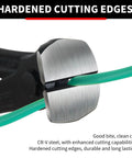 Close-up of 7 Inch Nail Puller End Cutting Pliers Chrome Vanadium Steel With Anti Rust Coating cutting green wire