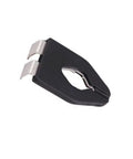 End Hook Replacement TAJ-EH09 for Chalk-Rite Chalk Boxes delivers a quick, secure fit, black metal with clip design, isolated view.