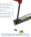 90 Degree End Mill Holder Set with screw and insert for steel, titanium, stainless steel, cast iron machining applications