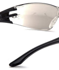 Endeavor Plus Safety Glasses With Wraparound Lens And Brow Guard, side view showing lightweight frame and full lens coverage