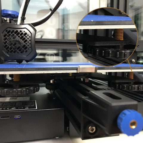 Eight Pack Heated Bed Leveling Springs for Ender 3 Series 3D Printers installed for stable bed connection in Creality Ender 3 Pro V2.
