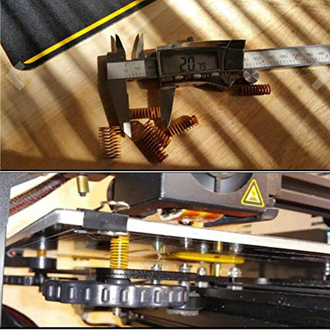 Light Load 8mm OD 20mm Long Die Spring Yellow Compression Spring Mold For Ender 3 Bed 3D Printer Replacement Pack Of 20