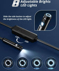 Endoscope Camera with Light, Dual-Lens 1920P HD Borescope with 8 Adjustable LED Lights highlighting LED brightness control