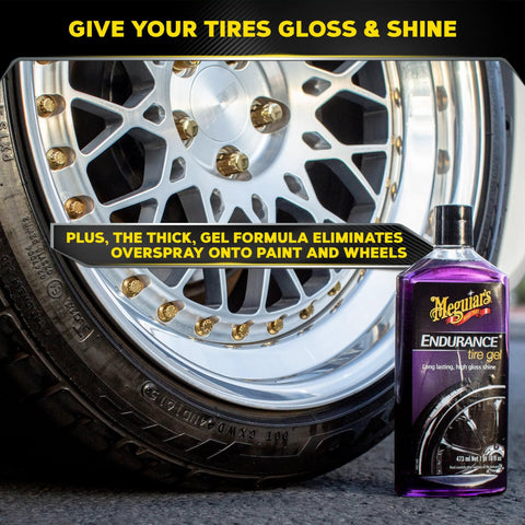 Endurance Tire Gel 16 Oz Purple For A Lasting Gloss Finish, Deep Black And Clean Tires, Weather-Resistant Shine, Non-Run Gel Formula That Prevents Runs And Drips, Premium Car Care Gift For Tire Enthusiasts