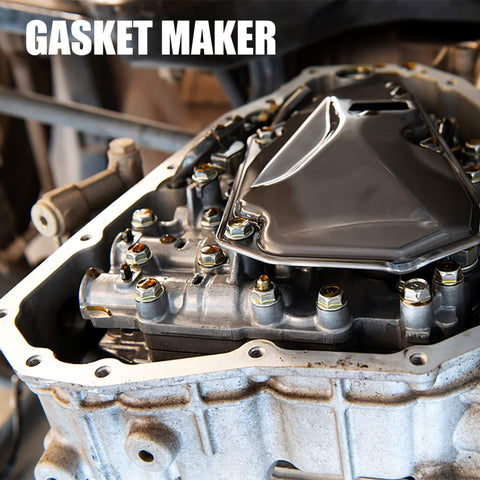 Engine close-up with Heavy Duty High Temp RTV Silicone Gasket Maker And Sealant For Auto And Machinery That Handles Serious Heat