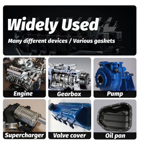 Components using High Temp Automotive Silicone Gasket Sealant For Engines Gearboxes Pumps And Superchargers Oil Resistant Anti Freeze