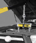 Engine Load Leveler 1500 Lb Capacity For Steel Engine Hoists And Shop Cranes With Adjustable Handle in use under car hood