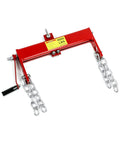 Engine Load Leveler 4000 Lbs Capacity, Heavy Duty Steel Hoist Leveler With Two Chains For Engine Handling And Positioning, Red Finish