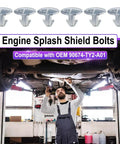 14 Piece Lower Engine Cover Pin Screw Set Includes 6 Radiator Access Pins 2 Lower Cover Bolts And 6 Engine Splash Shield Clips