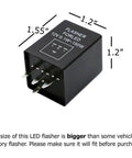 4 Pin EP29 EP29N LED Flasher Relay For Hyper Rapid Turn Signal Blink On 1996–2005 Cadillacs Chevys GMCs And Oldsmobiles, dimensions shown