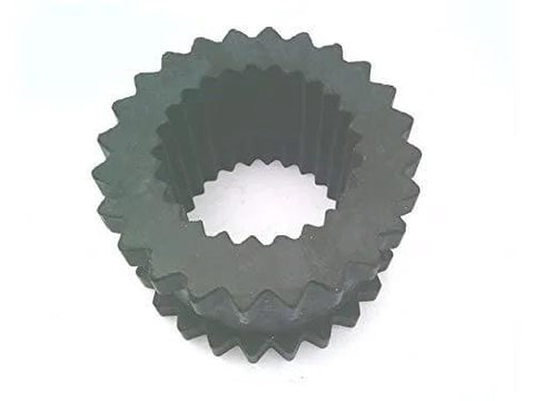 Flexible EPDM Coupling Sleeve 7J One Piece Solid for Motors and Gearbox Clutch Systems by TB Woods, visible zigzag design, black color.