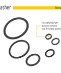 All Weather IP68 Waterproof Nylon Cable Gland Connectors PG7 With Locknut And Gaskets, 10 Pack, EPDM seals displayed