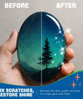 Restore scratched and oxidized epoxy surfaces with a complete 3 Piece Epoxy Resin Polishing Kit shown in before and after use.