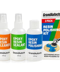 Restore scratched and oxidized epoxy surfaces with a complete 3 Piece Epoxy Resin Polishing Kit, including polish, cleaner, sealant
