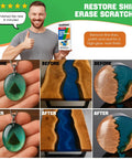 Restore scratched and oxidized epoxy surfaces with a complete 3 Piece Epoxy Resin Polishing Kit featuring before and after results.