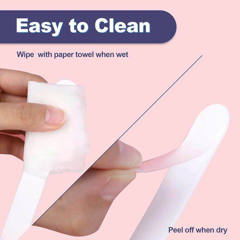 Epoxy Resin Stir Sticks Set 20 PVC Mixing Sticks In 4 Colors shown being wiped clean with paper towel.