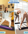 People using High Density EPP Half Round Back Roller Foam for Exercise Yoga Pilates and Stretching in various settings