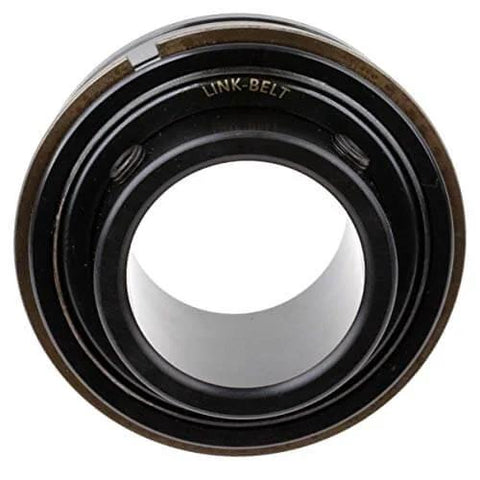 Hardworking Heavy Duty ER23 1-7/16 Inch Unmounted Ball Bearing for Rexnord Link-Belt with sealed bearings and setscrew, front view.