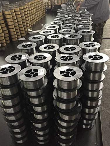 Stacks of ER308L Stainless Steel MIG Welding Wire 0.030 Inch Diameter, 2 Pound Spool, AWS A5.9 ASME SFA A5.9 Certified on factory floor.
