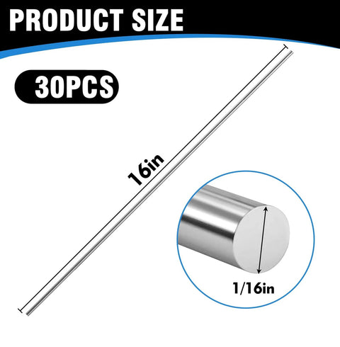 30 Pcs ER308L Stainless Steel TIG Welding Rods Set 1 16 Inch Filler Wire Low Splatter And Corrosion Resistant, size details
