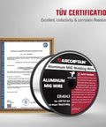 ER4043 Aluminum Welding Wire For MIG.035 Inch Diameter 1 Pound Spool AlSi5 Filler Metal next to TÜV certification