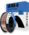 ER70S-6 Solid MIG Welding Wire.035 Inch 10 Pound Spool For All Position Gas Welding, Low Splatter And High Deoxidizers