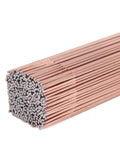 ER70S-6 TIG Welding Rod For Mild Steel One Sixteenth Inch By Sixteen Inch 5.5 Lb Pack close-up showing copper rods