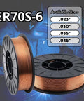Mild Steel MIG Welding Wire ER70S-6 10 Lb Copper Coated Spool 0.030 Inch for GMAW Shielding Gas CO2 or Argon Mixed