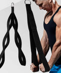 Ergonomic Resistance Cable Attachments With Antislip Grip shown with nylon core for gym workouts, demonstrated by a person using a cable machine.