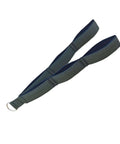 Ergonomic Resistance Cable Attachments With Antislip Grip for universal gym equipment in gray nylon with metal ring connector.
