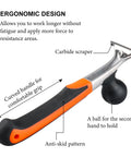 Ergonomic Carbide Scraper Tool Two And One Half Inch with non slip handle and sharp blade, featuring ergonomic design for carpentry projects.