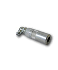 Ergonomic 90 Degree Grease Coupler Adapter for easy lubrication in tight spaces, shown in side view with a durable metal build for leak-free use.