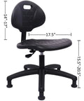 Table Height Chair Stool Deluxe Ergonomic Polyurethane Chair With 5 Inch Height Adjustment 16 21 Inch Seat Height Easy To Clean