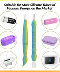 Ergonomic Vacuum Diamond Painting Pen Two Pack With Straight Tip And Angled Tip Lightweight Slick Grip Multicolor