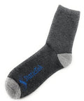 Gray sock with brand logo, ESD Anti Static Socks For Work Unisex Static Dissipative Safety Socks For Cleanrooms Labs And Electronics