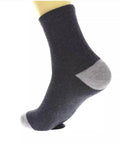 Conductive ESD Safety Socks For Men And Women Moisture Wicking Anti Static Socks For Cleanroom Static Control And Sensitive Electronics Protection One Size Fits Foot 6 To 10 Grey Comfortable All Day Wear, side view of grey sock on mannequin.