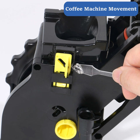 Applying Food Grade Espresso Machine Lubricant Grease NSF H1 Certified 50g on coffee maker component for maintenance