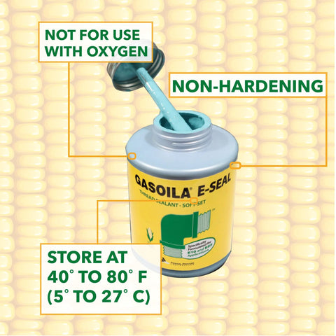 Leak-Proof Ethanol E10 And E85 Thread Sealant for fuel lines and pipe threads, non-toxic non-hardening paste with brush-in-cap