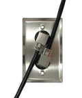 Built Tough Outdoor Ethernet Wall Plate With Dual Waterproof RJ45 CAT6 Jacks for Patios and Workshops, stainless steel outlet