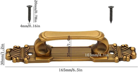 European Style Barn Door Handle Antique Metal Door Pull Handle for Sliding Doors Cabinets Drawers Cupboards Hardware 4 Pack