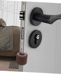 3 Pack EVA Door Clamps And Door Stops For Finger Pinch Guard And Anti Slam Edge Protector installed on interior door