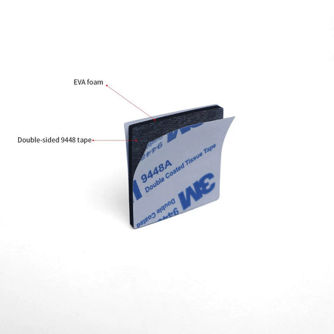 Close-up of Heavy Duty No Fuss Double Sided Foam Tape Kit With Waterproof Adhesive Mounting Tape, showing EVA foam and double-sided tape.